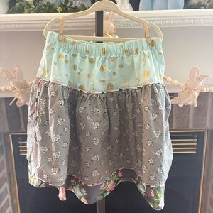 Matilda Jane Hello Lovely! Fun Day Skirt Polka Dot Floral Pockets Size 8